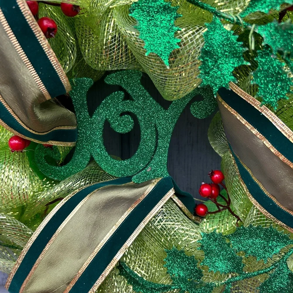 Handcrafted Styrofoam Wreath “JOY”